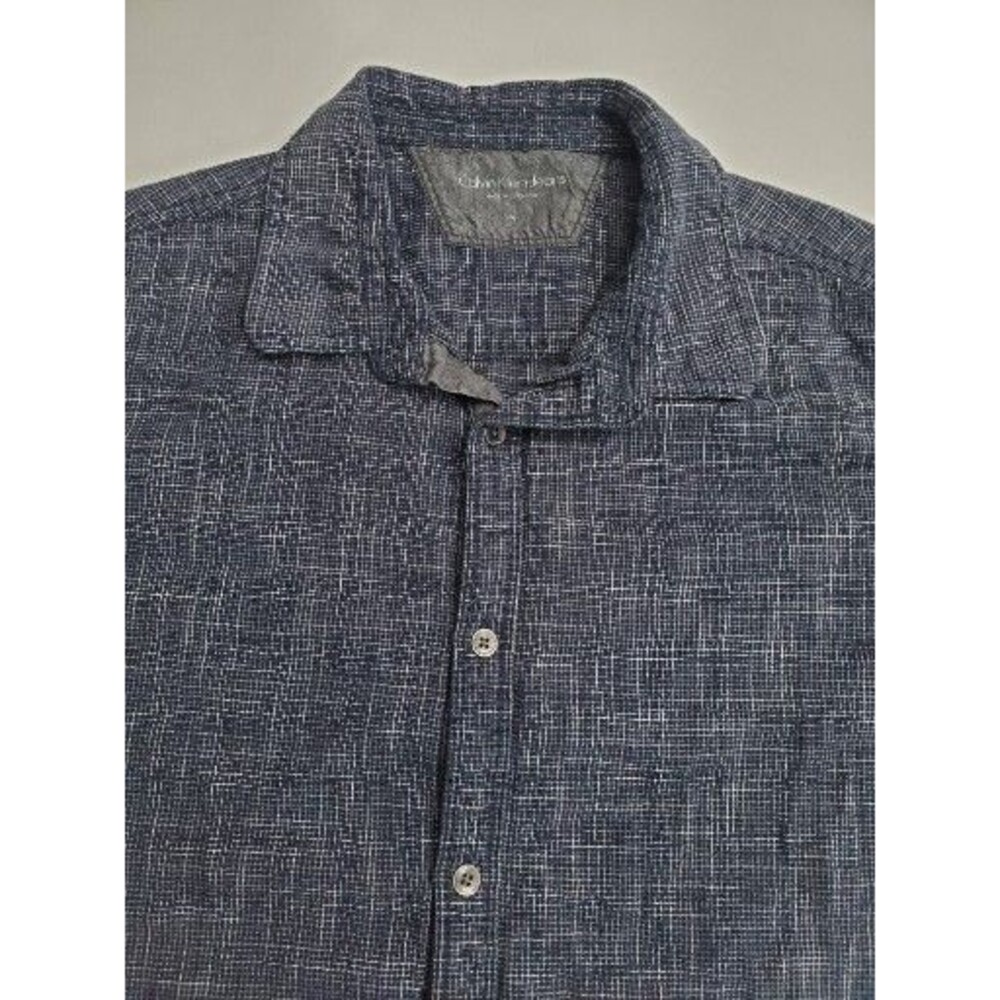 Calvin Klein Jeans Men's Short Sleeve Button Up Casual Shirt, M
